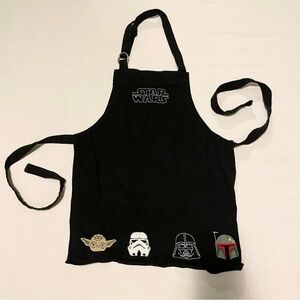 Williams Sonoma Star Wars Kids Apron Embroidered Yoda Darth Storm Boba